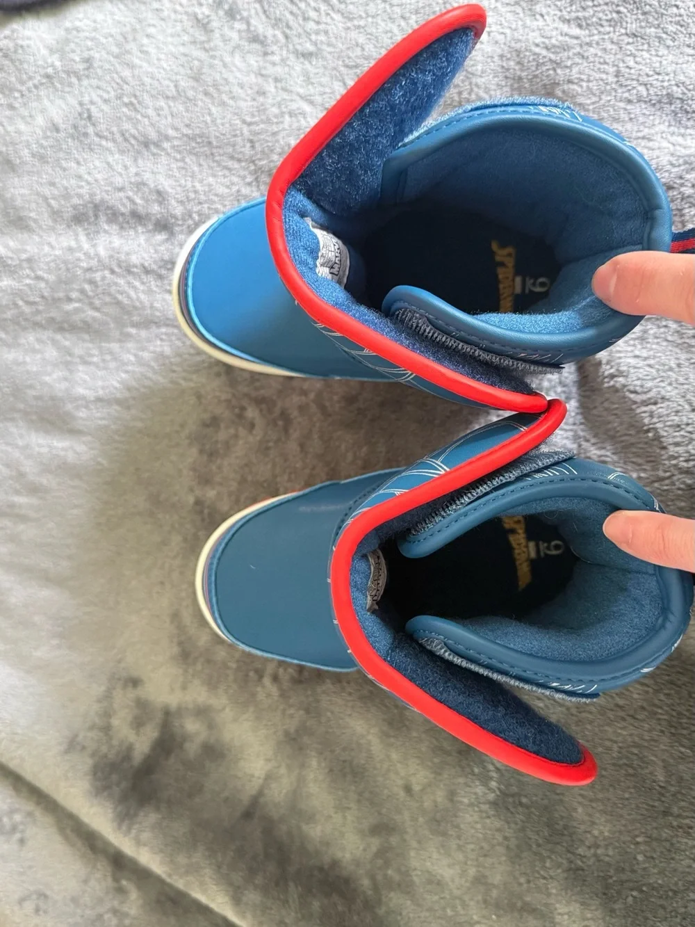 Marvel Kids Blue & Red Spider-Man Snow Boots toddler 9